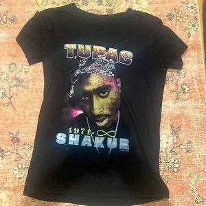 black tupac t-shirt/ size: small
